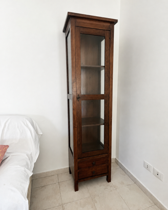 Vetrinetta alta e stretta in legno e vetro – 195