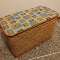 Baule porta-giocattoli in vimini