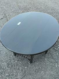 Tavolino rotondo  allungabile in legno