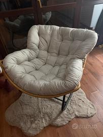 Poltrona relax rotonda con cuscino