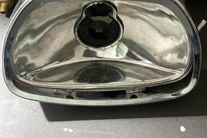 Fanale  quadrato/ cornice cromata / porta lampada