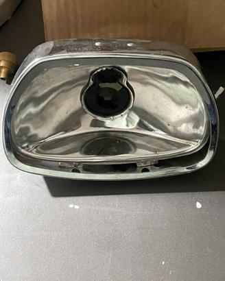 Fanale  quadrato/ cornice cromata / porta lampada