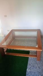 tavolino 130x130 con vetro