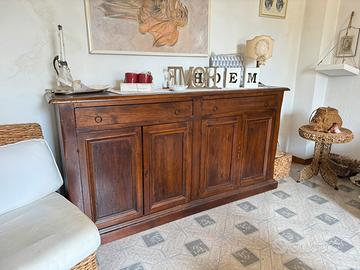 Mobile Credenza in legno Massello Marrone Scuro