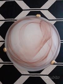 Plafoniera vetro satinato vintage - diametro 30 cm