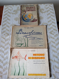 Libri scolastici Scuola media anni 50 Volumi 3