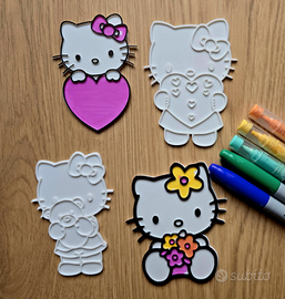 Kit Hello Kitty da Colorare per Bambini  pezzi.