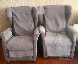Coppia poltrone elettriche alzapersona reclinabili