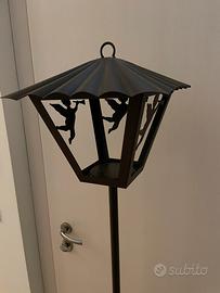 Colonna lampioncino portacandele in ferro