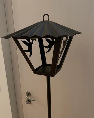 Colonna lampioncino portacandele in ferro