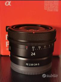 obiettivo sony 24mm 2.8 G full frame
