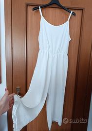 Tuta Jumpsuit bianca estiva - taglia unica