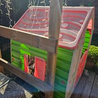 altalena, scivolo, sabbiera, casetta 