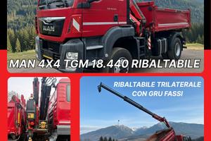 MAN TGM 18.440 4x4 con Gru Fassi F125A & Ribaltabi