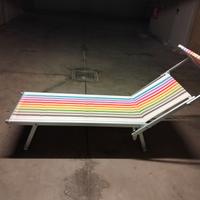 Lettino da spiaggia in alluminio .