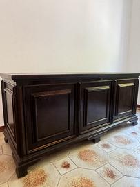 Cassapanca antica pregiato legno scuro brasiliano