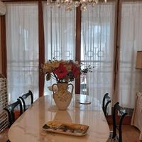 TAVOLO ANNI '60 in PREGIATO MARMO ROSA 200 x 100