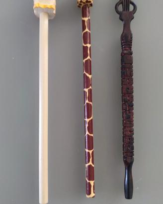 Matite artigianali con animali e porta biro
