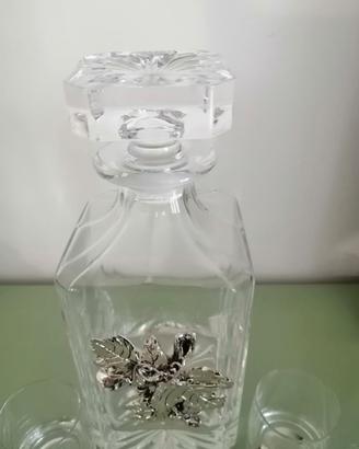 Set Liquore Cristallo ed Argento