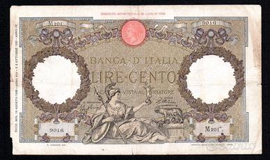 RARA CENTO 100 LIRE AQUILA ROMANA CAPRANESI REGNO