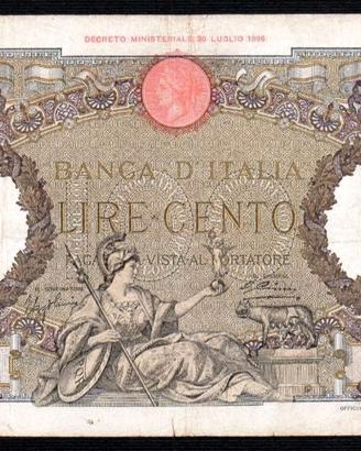 RARA CENTO 100 LIRE AQUILA ROMANA CAPRANESI REGNO