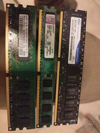 Ram da 8 gb, 2 gb, 1gb, 500 mb, 250 mb