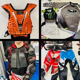 Abbigliamento junior cross protezioni stivali ecc