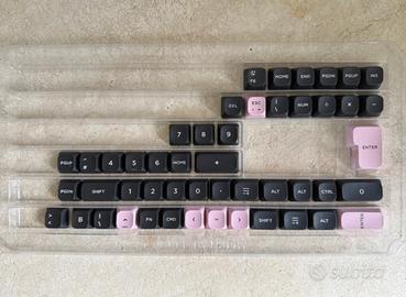 NuPhy GEM mSA PBT Double-Shot Keycaps Nero/Rosa