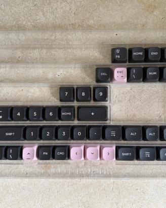 NuPhy GEM mSA PBT Double-Shot Keycaps Nero/Rosa