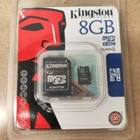 Kingston microSD 8GB con adattore SD - Class4