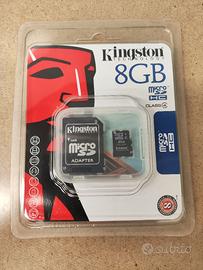 Kingston microSD 8GB con adattore SD - Class4
