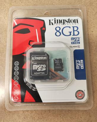 Kingston microSD 8GB con adattore SD - Class4