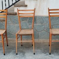 3 sedie in stile Gio Ponti