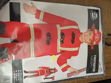 costume vigile del fuoco completo 