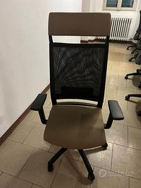 Sedie ufficio schienale alto ergonomico