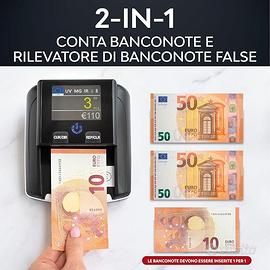 Rilevatore Verifica Banconote False e Conta