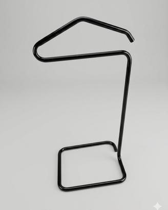 Servomuto vintage anni 80 in metallo nero minimal
