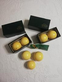 Set Biglie Super Aramith Gialle Vintage 