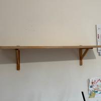 Mensola e staffe stile IKEA color Faggio 120x30