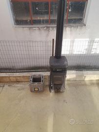 Stufa panoramica a legno