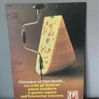 Insegna pubblicitaria formaggio Emmenthal vintage