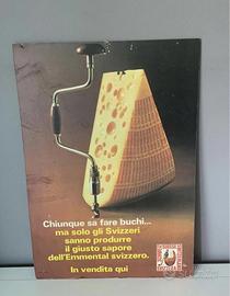 Insegna pubblicitaria formaggio Emmenthal vintage