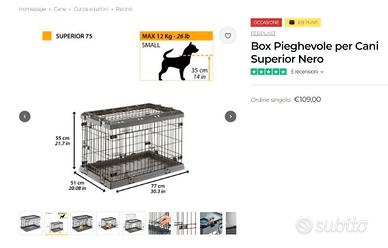 box pieghevole per cane taglia media