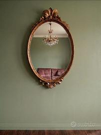 Specchio Ovale vintage  in Legno