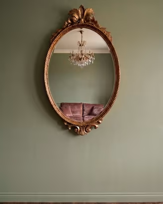 Specchio Ovale vintage  in Legno