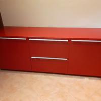 mobile soggiorno rosso ikea