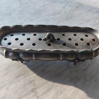 Portafiori in peltro vintage