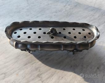 Portafiori in peltro vintage