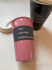 tazze con coperchio in silicone, marca Portico