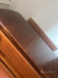 TAVOLO ALLUNGABILE LEGNO MASSICCIO CON PANCHE